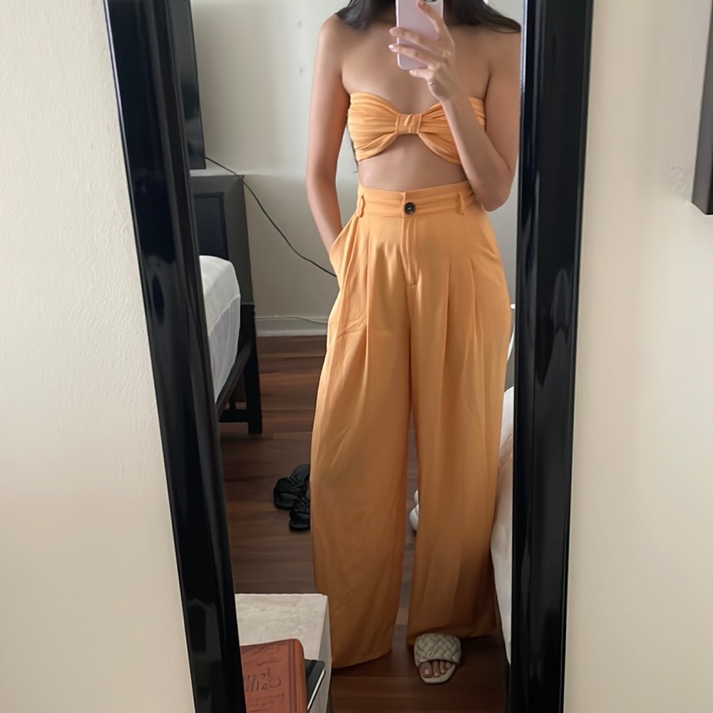 Pants and bandeau set